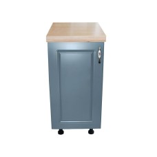 Corp inferior cu 1 Usa Zebra, Alb / MDF Albastru, si blat Artar 40 x 85 x 60